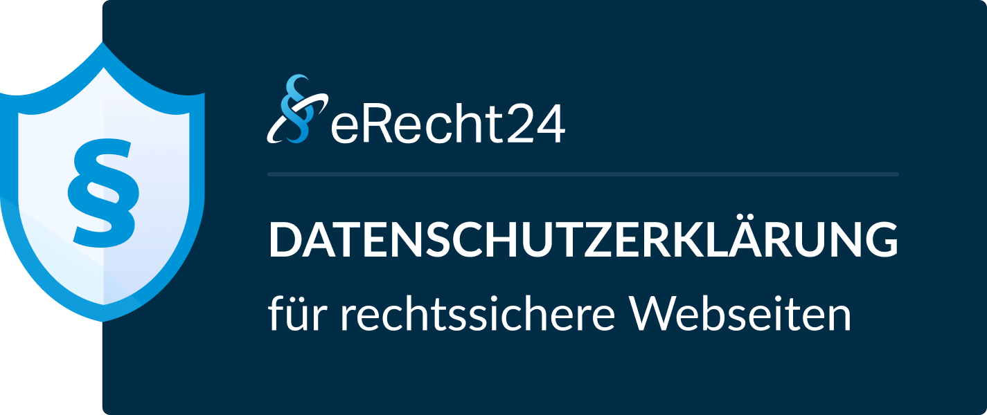 eRecht24 Siegel: Datenschutzerklärung für rechtssichere Webseiten