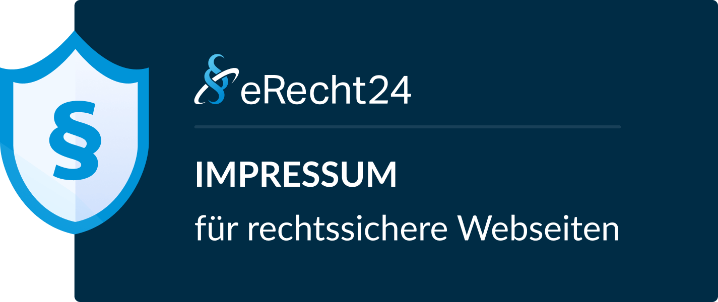 eRecht24 Siegel: Impressum für rechtssichere Webseiten